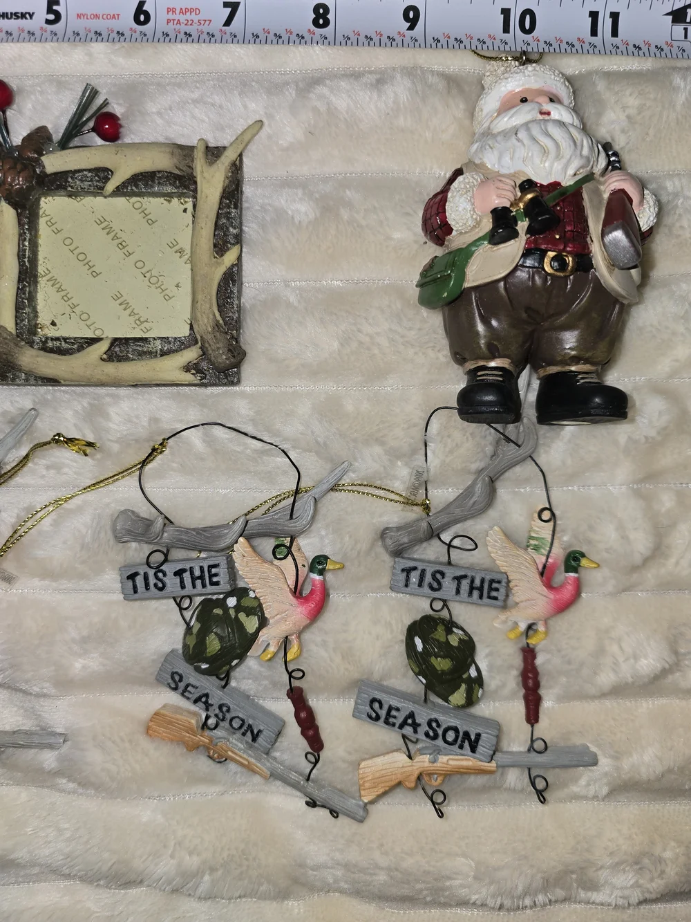 Lot Of 7 Resin Hunting Christmas Ornaments